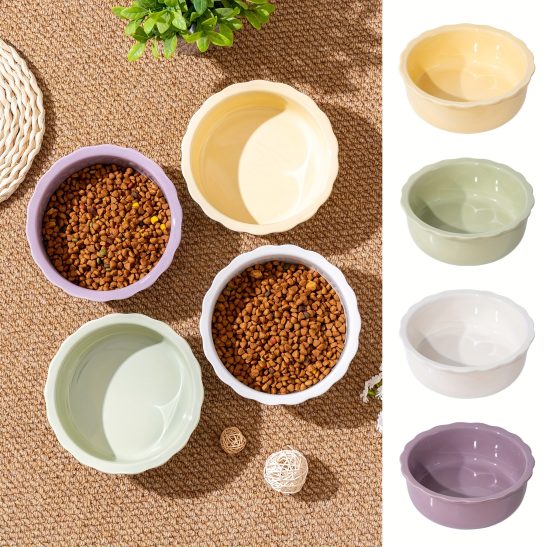 Ceramic Pet Bowls for Dogs - Heavyweight, Non-Spill, Large Capacity Feeding and Water Dish for All Dog Breeds - Durable and Easy to Clean Dog Food Bowls