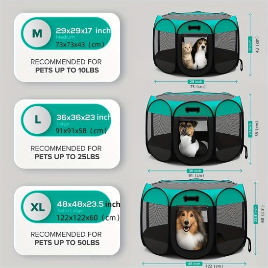 Portable Foldable Pet Fence, Removable Summer Pet Tent, Outdoor Dog Bed, Collapsible Dog House, Cat House, Dog Fence Cage, Indoor Catu002FDog, Outdoor Removable Sunshade.
